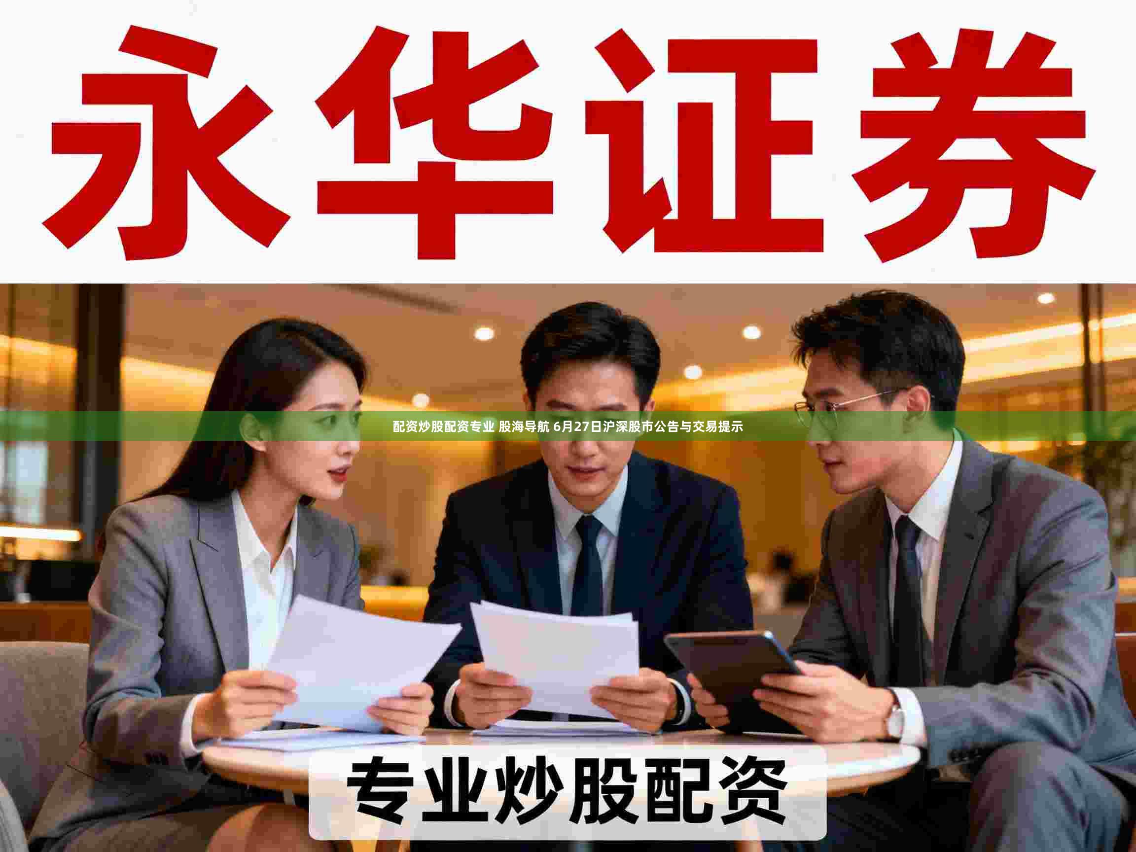 配资炒股配资专业 股海导航 6月27日沪深股市公告与交易提示
